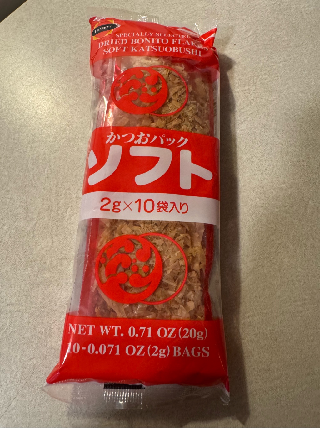 J-Basket かつおぶし かつおパックソフト 2g×10袋入り 0.71 オンス - Weee!
