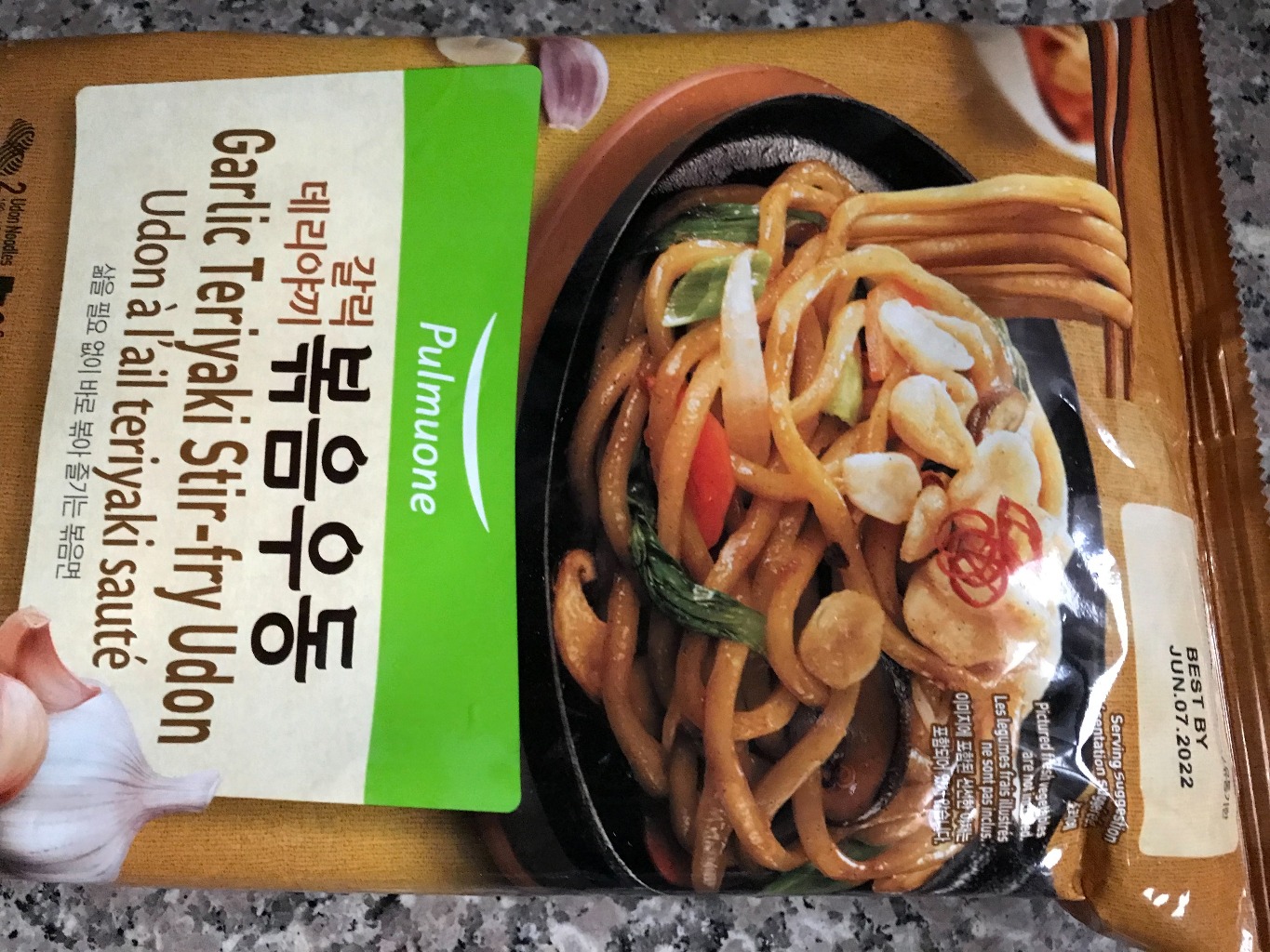 Pulmuone Garlic Teriyaki Stir-fry Udon, Serves 2 - Weee!