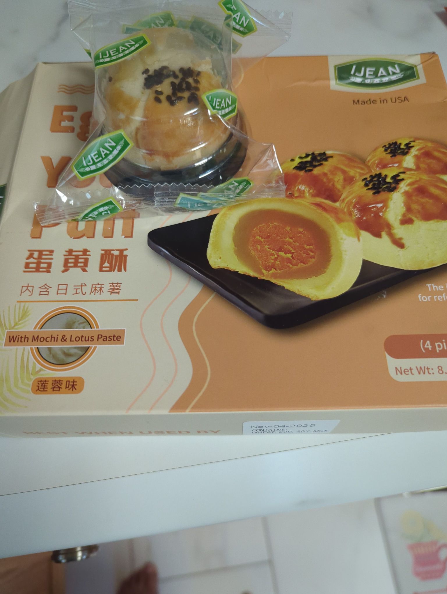 義珍IJEAN 蛋黃酥蓮蓉（含日式麻薯） - Weee!