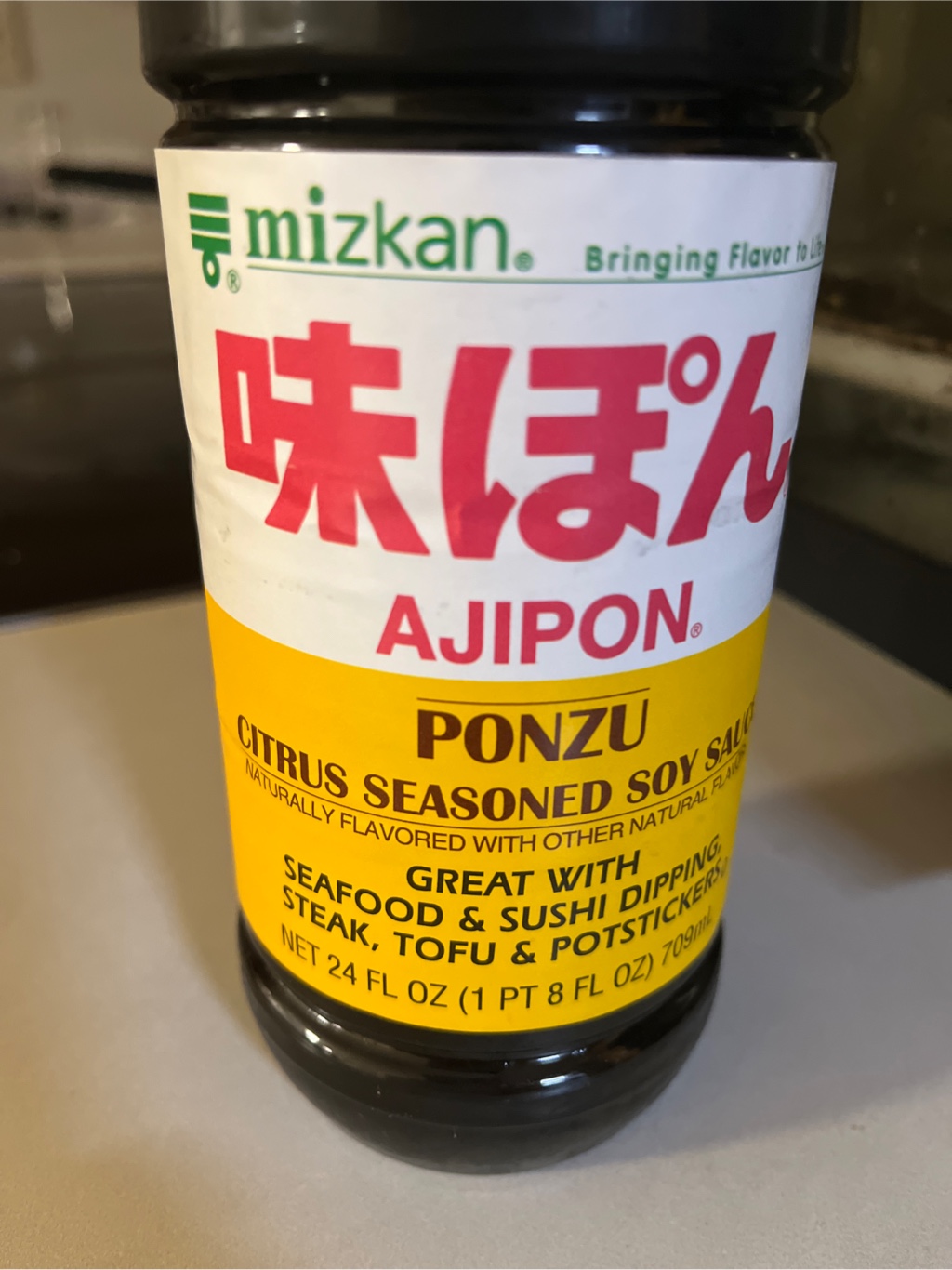 Get Mizkan Ajipon Ponzu Citrus Seasoned Soy Sauce 24 oz Delivered
