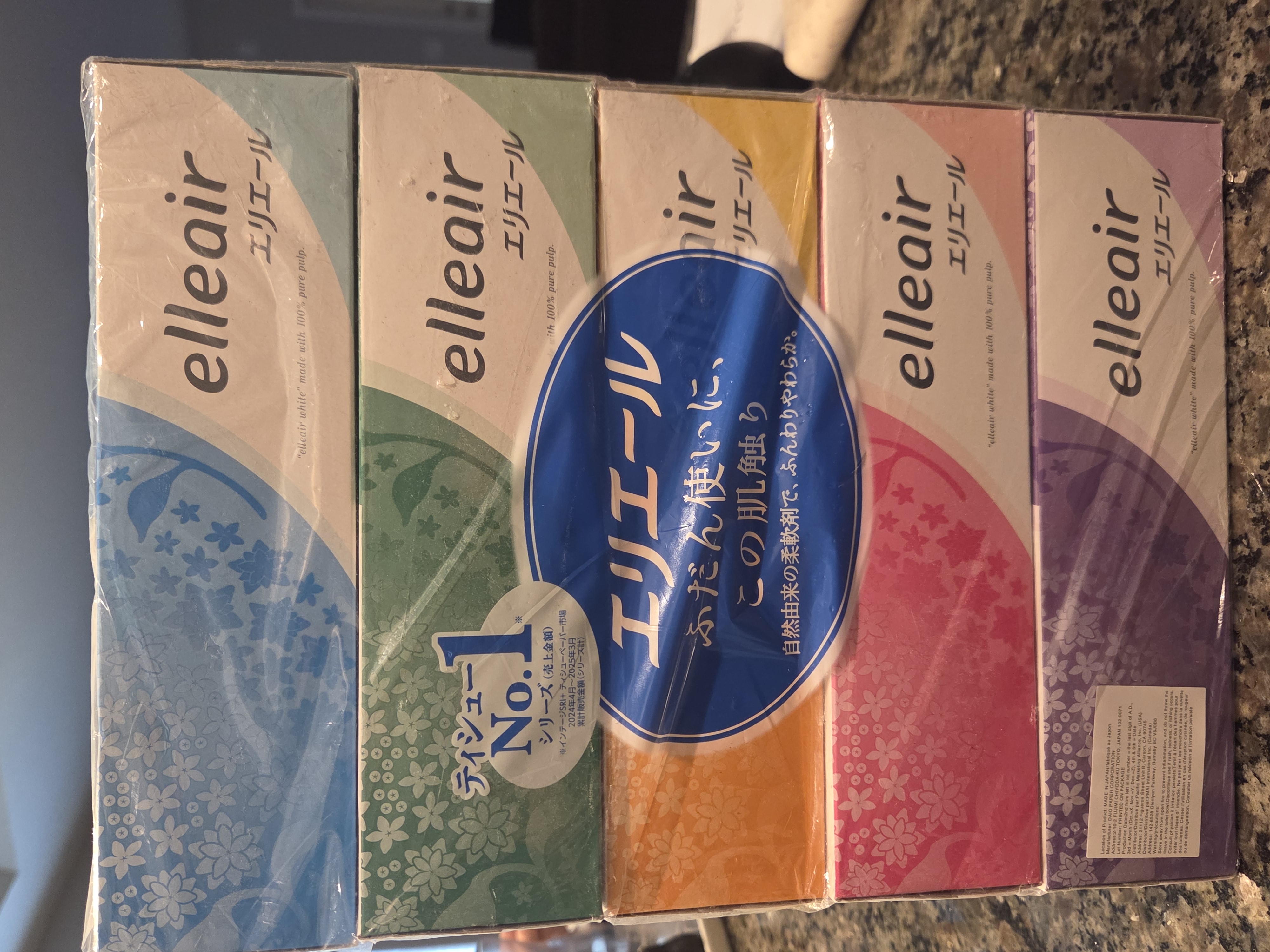 エリエール ティッシュペーパー 180組×5箱 パルプ100% 1 カウント - Weee!