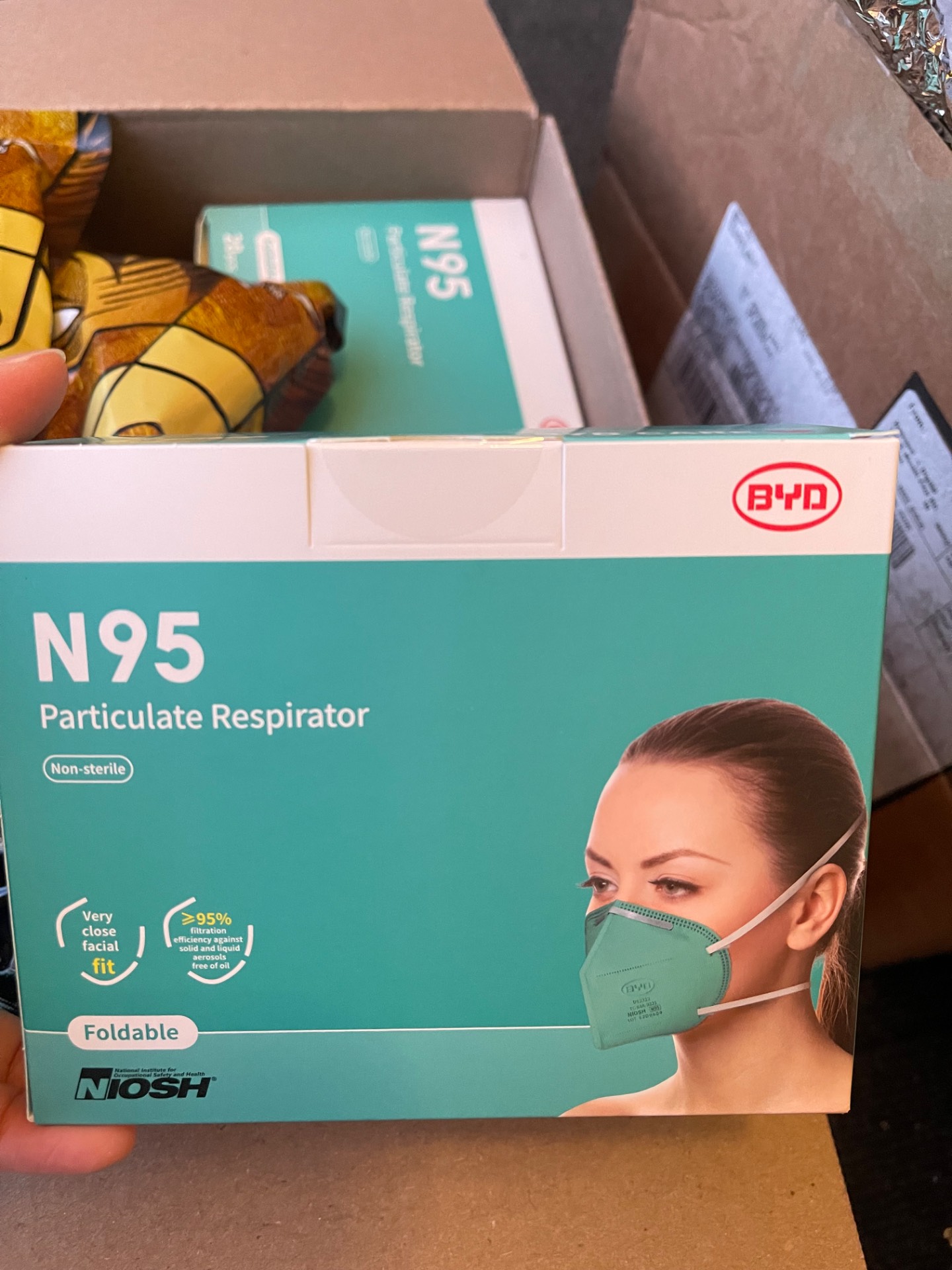 Get BYD Care N95 Particulate Respirator Masks 20pcs Individually