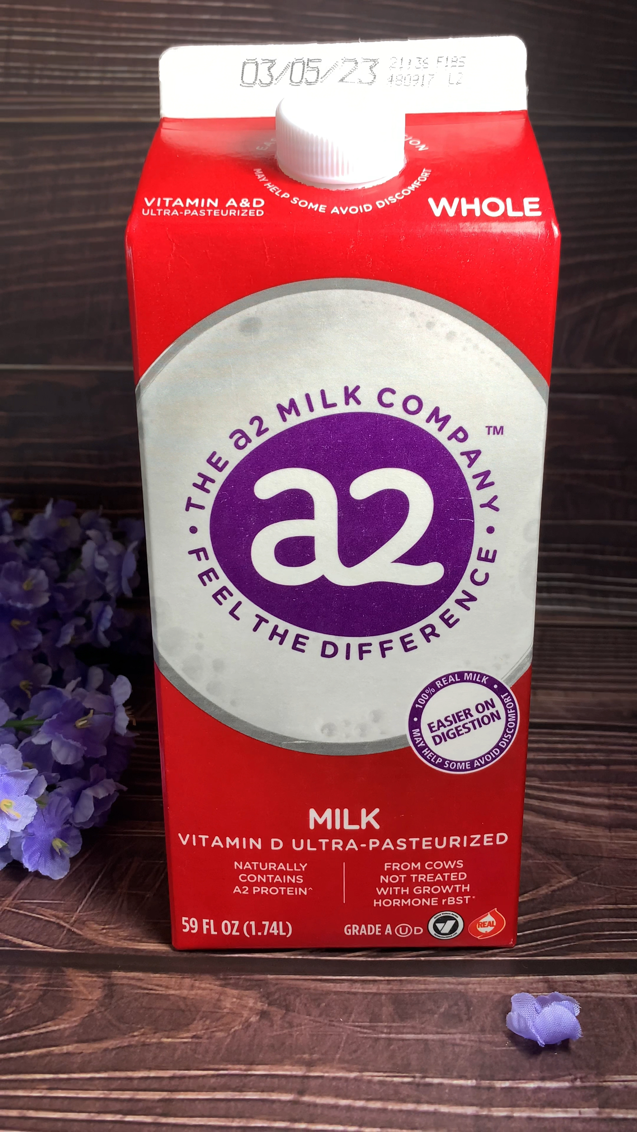 乳液・ミルク AAAIII! A2 Milk Whole 59 oz