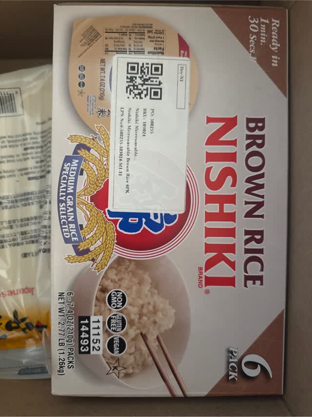 Get Nishiki Microwavable Brown Rice 6pks 7.4 oz Delivered | Weee