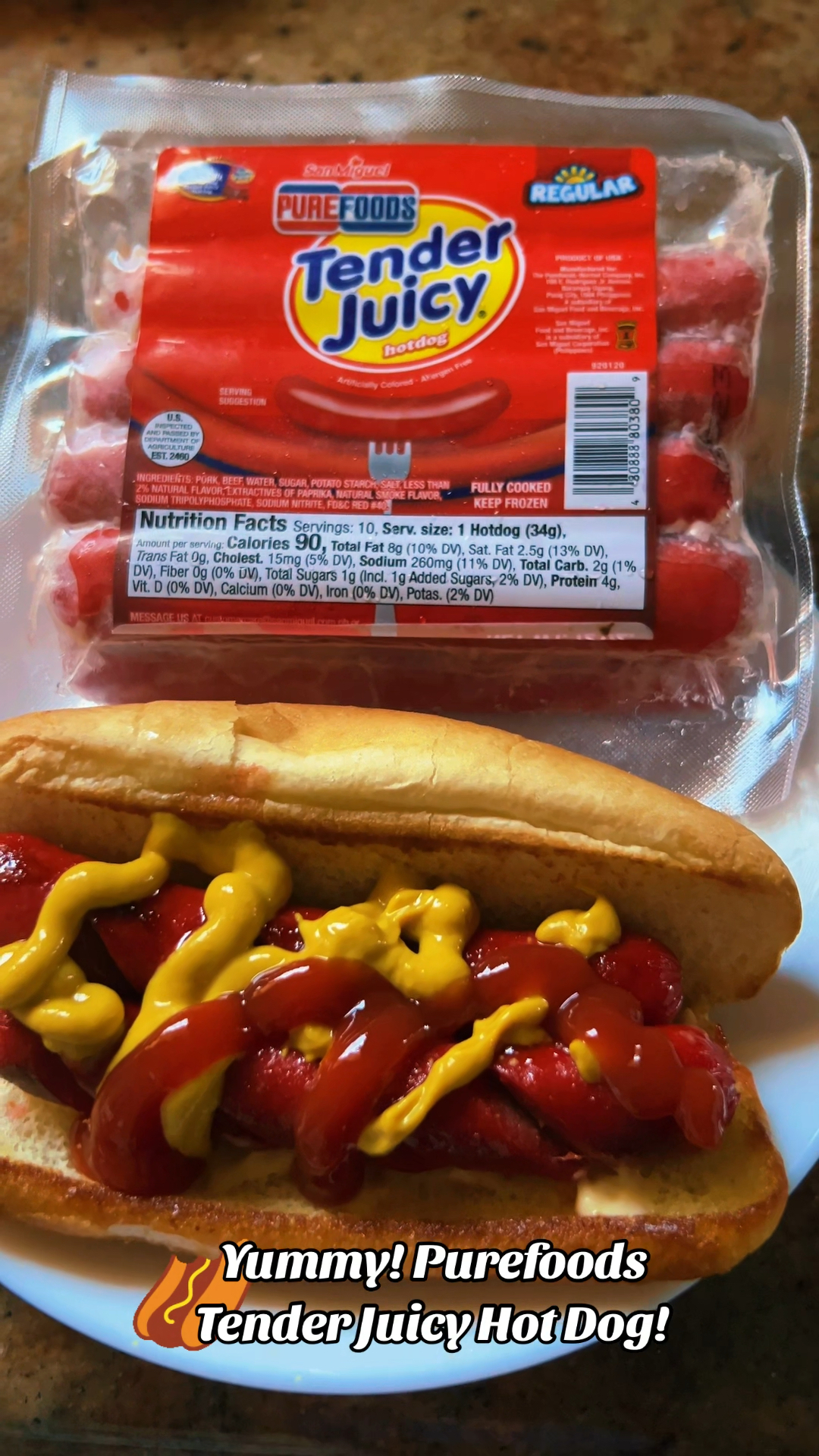 Purefoods Tender Juicy Hot Dog! Must try!