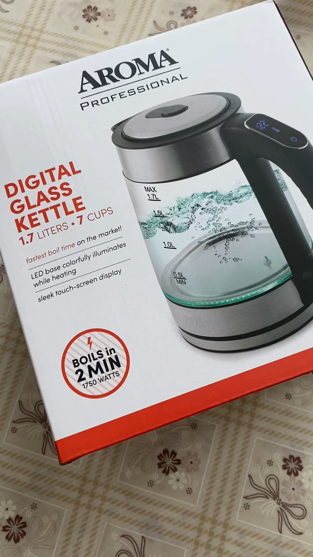 ガラス製電気ケトル