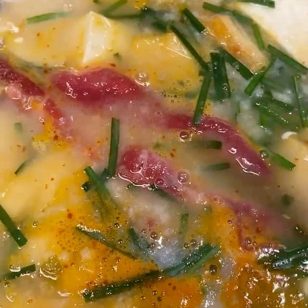泡菜牛肉豆腐百合粥