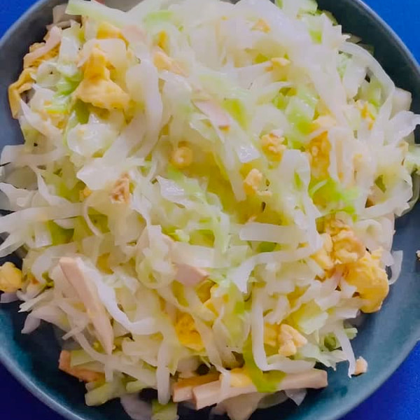 キャベツとドライキャベツの卵炒め