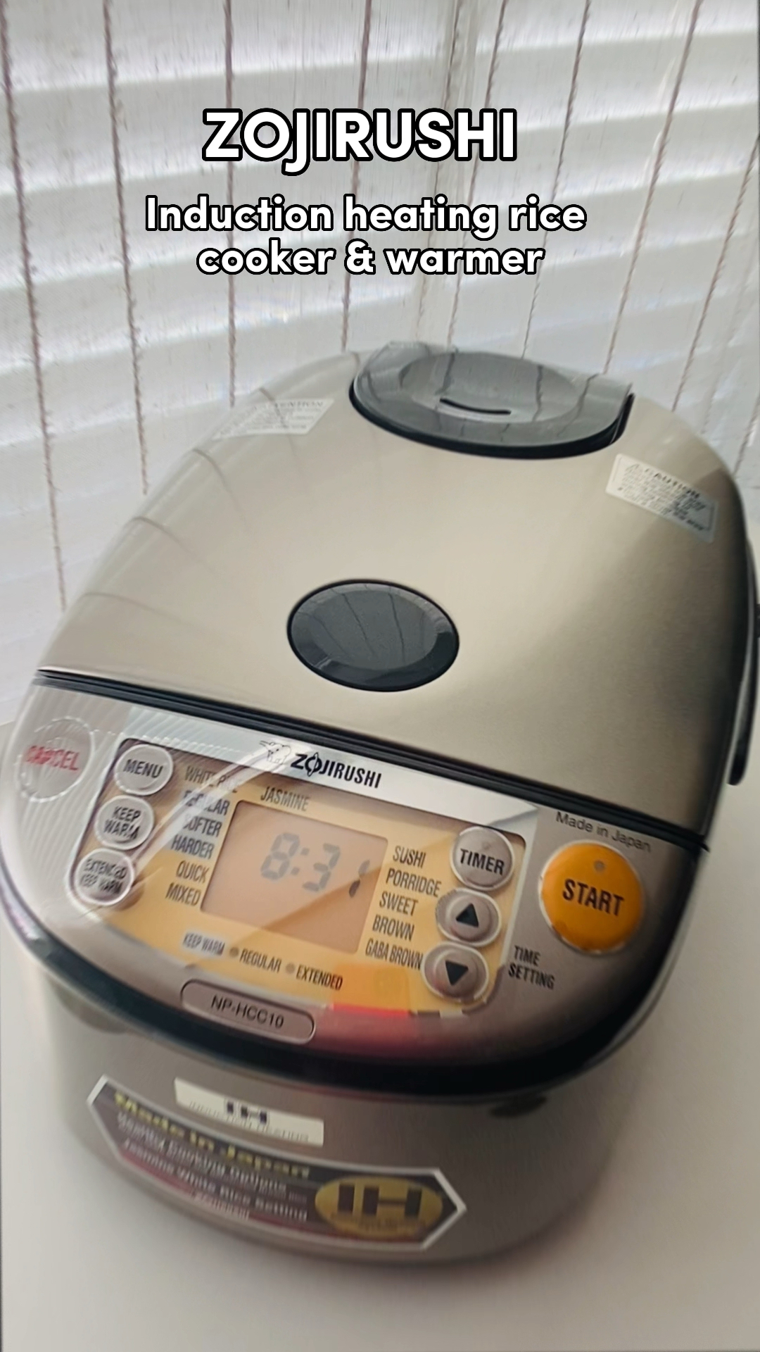 ZOJIRUSHI NP-HCC10 heating rice cooker