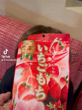 日本直送」セイキ・もっちりやわらか いちごもち 130g袋入り - Weee!