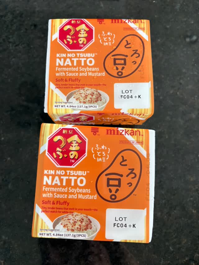 金のつぶ とろっ豆 納豆 3パック 4.84 オンス - Weee!