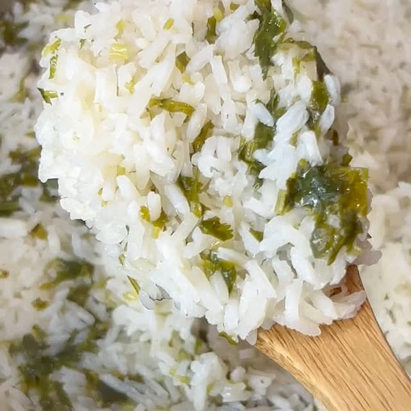 Encilantado rice and lemon