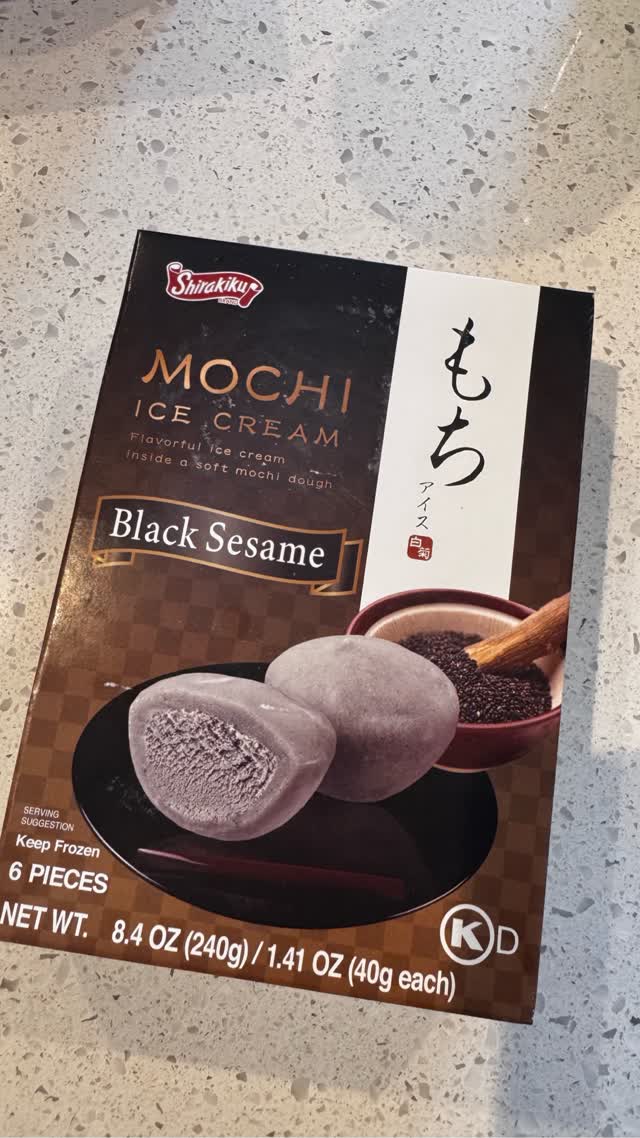Get Shirakiku Mochi Ice Cream Black Sesame 6pcs 8.4 oz Delivered