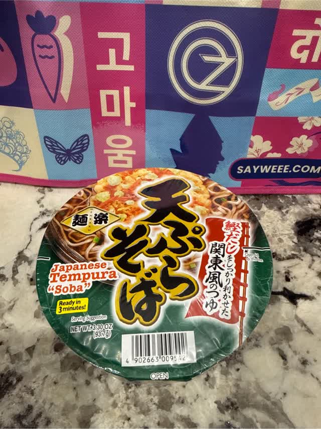 麺楽 天ぷらそば 3.3 オンス - Weee!